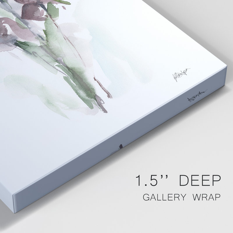 Plum Bouquet I, toile tendue avec châssis de qualité supérieure - prête à être accrochée
