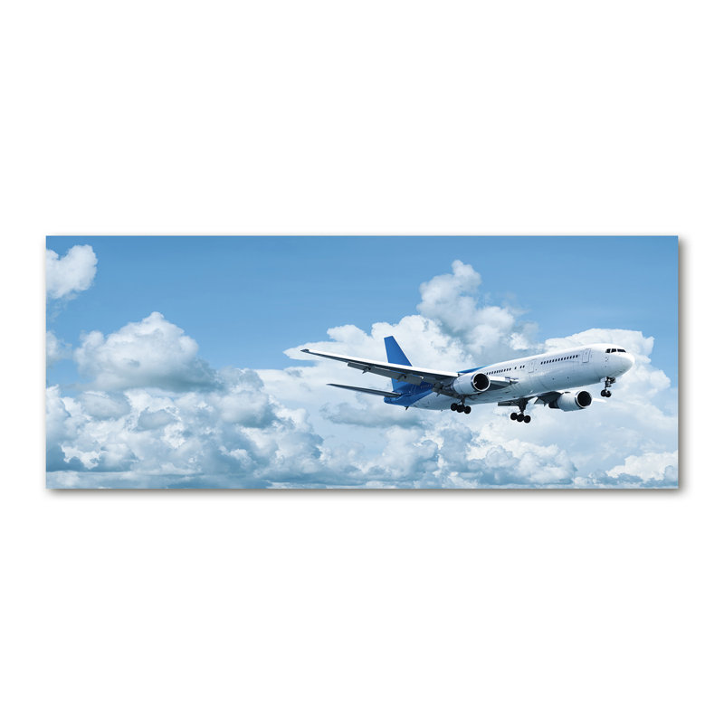 Airplane In The Sky - No Frame Print on Canvas