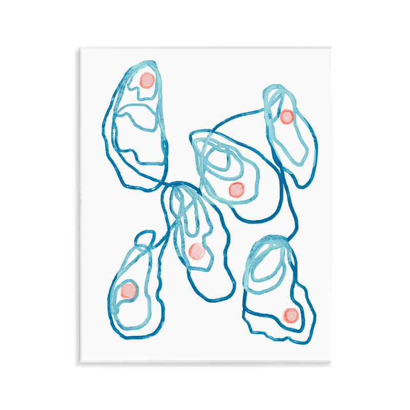 «Minimalist Oyster Outline», plaque murale par Lil 'Rue