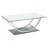 Chrome Rectangular U-Shaped Glass Top Coffee Table