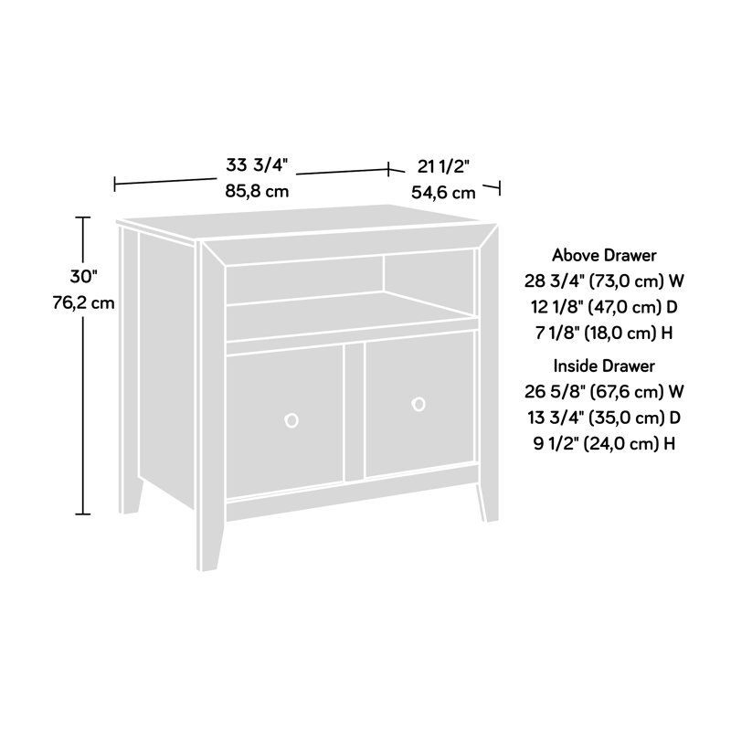 Lateral File With Clutter-Free Design