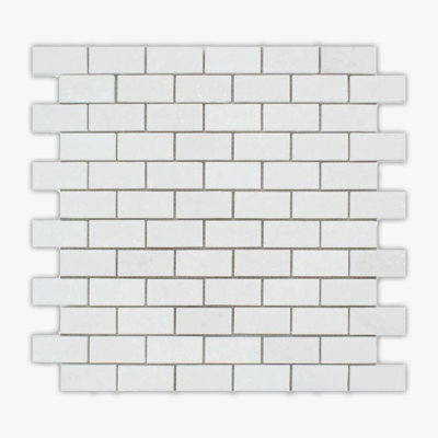 Carreau de mosaïque en marbre 12 po x 12 po Thassos