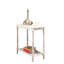 Table d'appoint transitionnelle blanche 1pc avec tablette cachée et pieds tournés