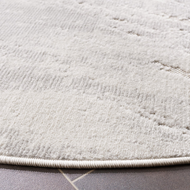 Tarji Performance Abstract Indoor/Outdoor Area Rug, Round 6'7"