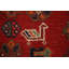 Tapis traditionnel tribal en laine rouge 6 x 10