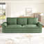 Modern Oversize Sofa 265cm Corduroy Sofa with 4 Seats No Tool Assembly Multi-Layered Cushion-1909445561