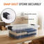 Boîte de rangement transparente de 22,7 litres avec couvercle, boîte de rangement en plastique pour la maison, lot de 1-415959424-378085742
