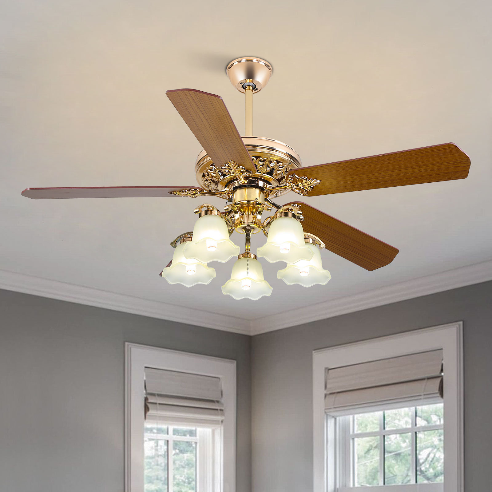 Rosdorf Park 52'' Ceiling Fan with Light Kit & Reviews | Wayfair