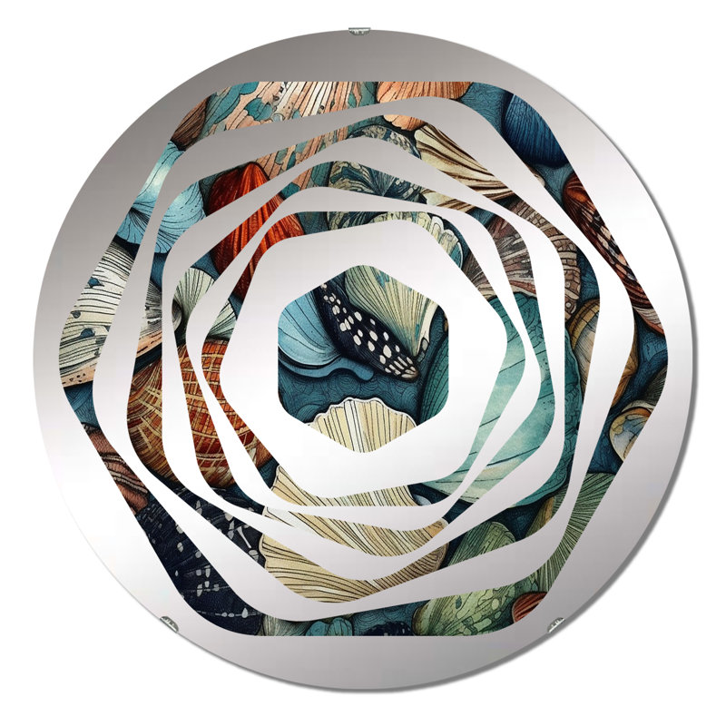 Jahnyla - Miroir décoratif Amorphe, 23,6 po x 23,6 po