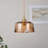 Amber Cloud Glass Pendant Light Antique Brass