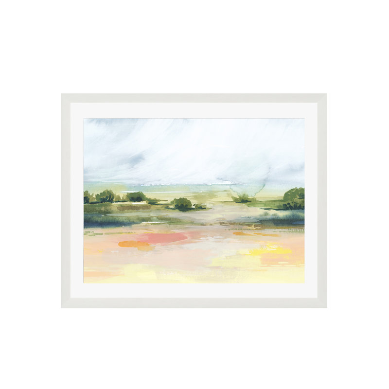 Sunlit Marsh I by Grace Popp, White, 37.8" H x 53.8" W x 1.18" D