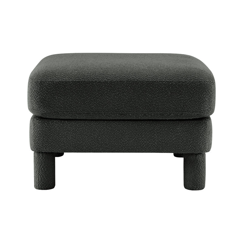 Lucas Ottoman Polyester-Dark Grey, Dark Gray