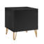 Table de chevet cannelée noire | Table de chevet 1 tiroir Modern Glam | Idée de cadeau-903489644