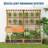 71" Raised Garden Bed with Trellis, Wood Planter Container with Hanging Roof & Garden Boxes, Outdoor Planter Box with Drainage Holes for Climbing Plants Flowers Vine