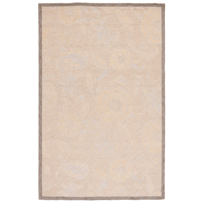 Tapis floral en laine crocheté à la main Jonsson, Rectangle 8 pi x 10 pi