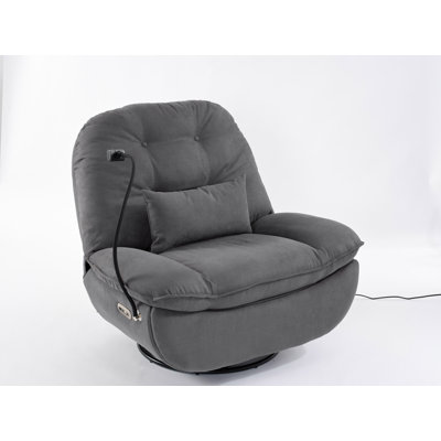 Power Recliner Swivel Glider USB Charger With Bluetooth Music Player