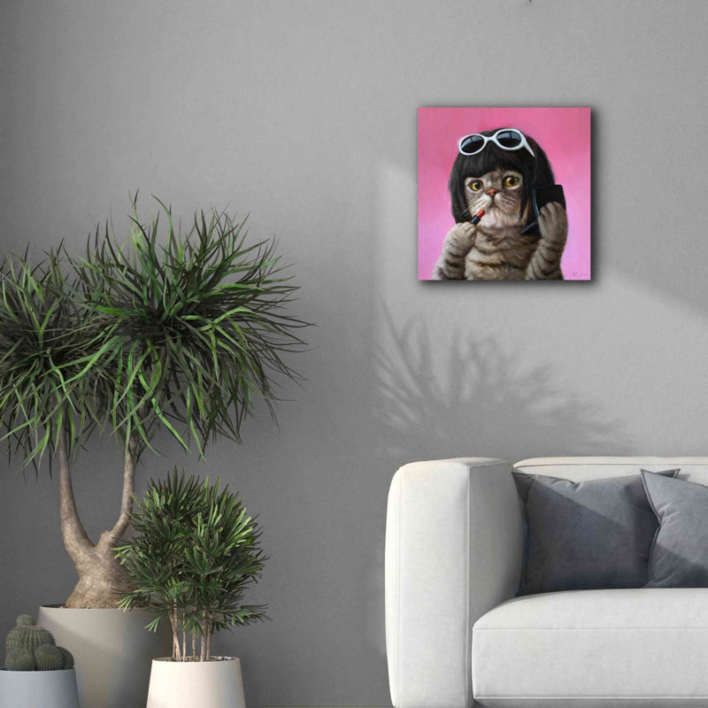 «Bob Cat» par Lucia Heffernan sur, H 18 po x l 18 po x P 0,75 po