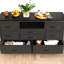 Crédence de rangement en bois massif de 47,4 po de largeur Cifornia-222497787