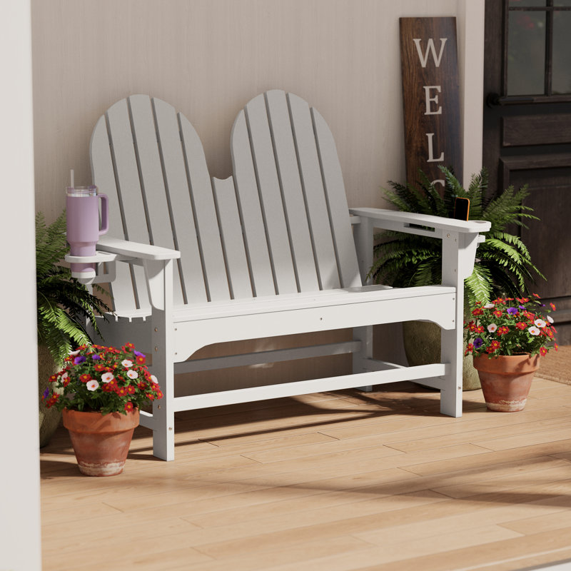 Banc en poly Adirondack 49 po, Blanc