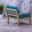 Chaises d'appoint modernes en bois d'acacia, revêtement gris pour la cour
