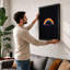 Neon Rainbow Light Modern - Framed Print-1826805788-1826805790