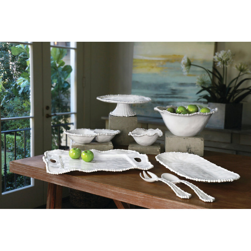 Grandes assiettes à salade Vida Alegria (blanc)