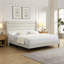 Lit plateforme tapissier avec tête de lit haute et tête de lit ondulée, tissu chenille de qualité supérieure, lit plateforme minimaliste moderne sans sommier, assemblage facile-1253635452