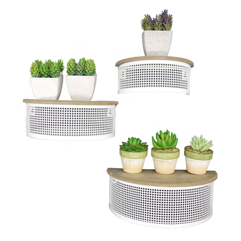McConnelsville 3pcs White Floating Mounted Hanging Shelves