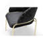 Chaises de style moderne 2 pièces en velours et pieds en métal enduit d'or