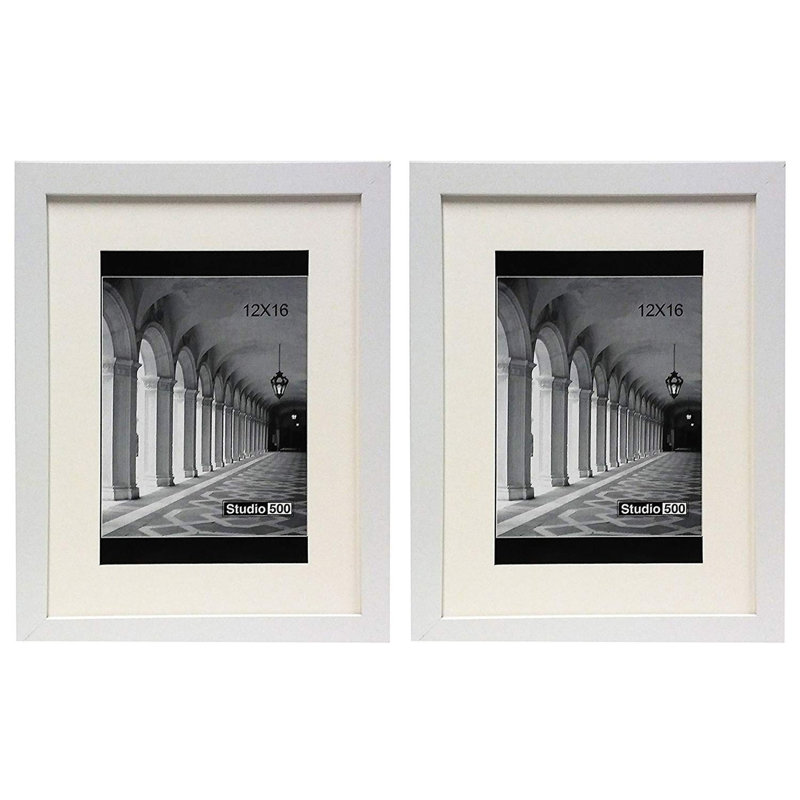 Wood Beveled Picture Frame, White