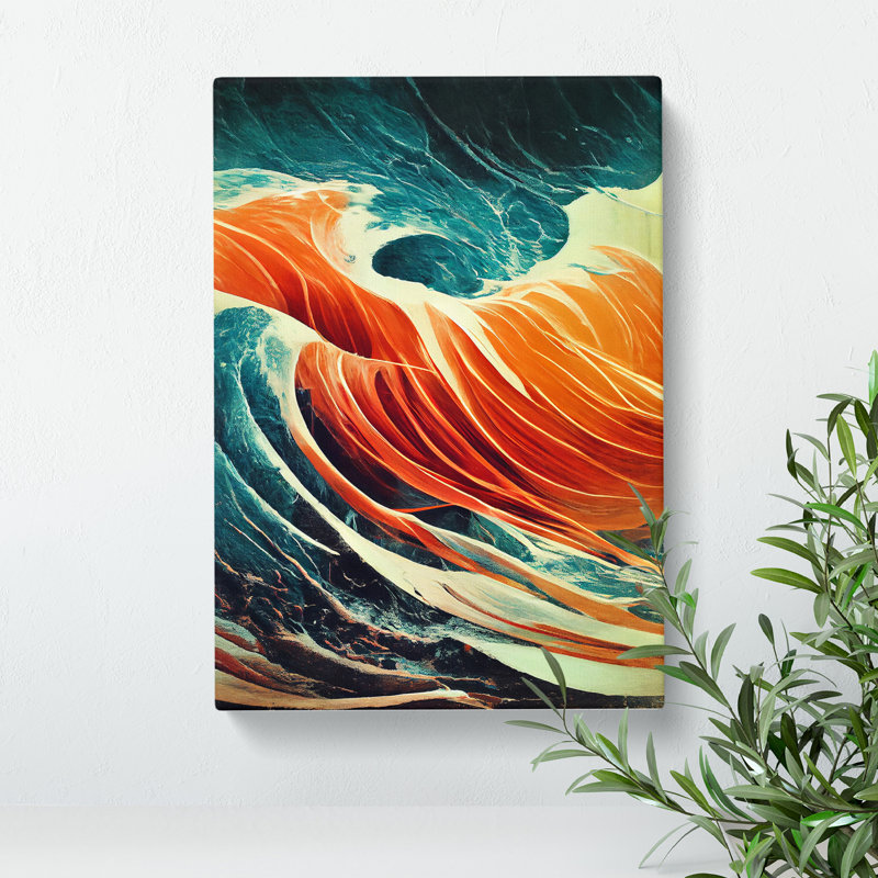 Beach Ocean Wave Abstract No.1 - Wrapped Canvas Print, 50cm H x 35cm W x 3cm D