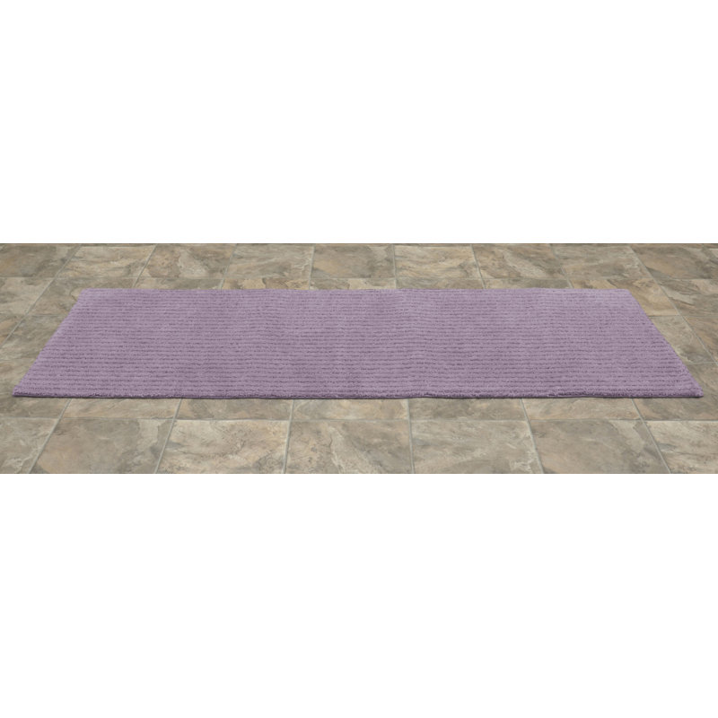 Tapis pour salle de bain en nylon avec envers antidérapant Viridian, Tapis de couloir 22 po x 60 po, Violet