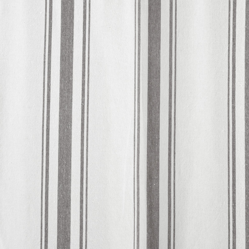 Cotton Blend Semi Sheer Curtain Pair, Gray, 42" W x 63" L