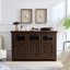Buffet à 3 portes avec buffet de style campagnard, rangement polyvalent pour la salle à manger et le salon, style grange classique