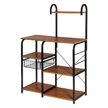 Geyer 31.5 Iron Standard Baker's Rack with Microwave Compatibility 17 Stories Color: Brown