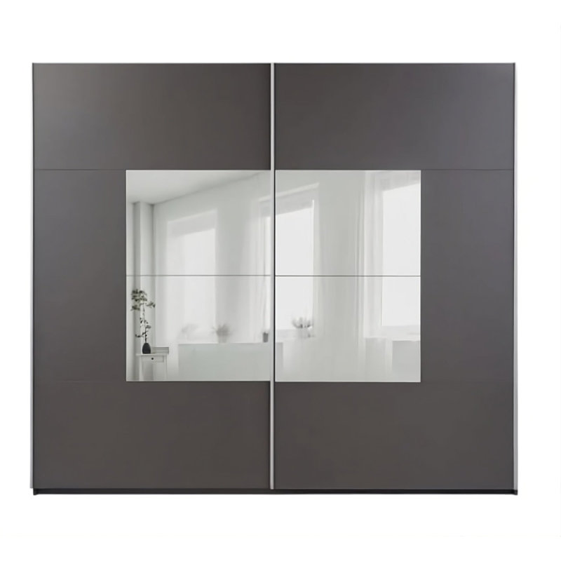 Manufactured Wood Wardrobe, 215xm H x 250cm W x 65cm D, Grey