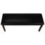 Banc noir rembourré de 48 po avec structure en bois massif brun robuste
