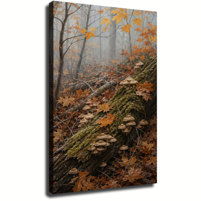 Misty Autumn Forest Scene