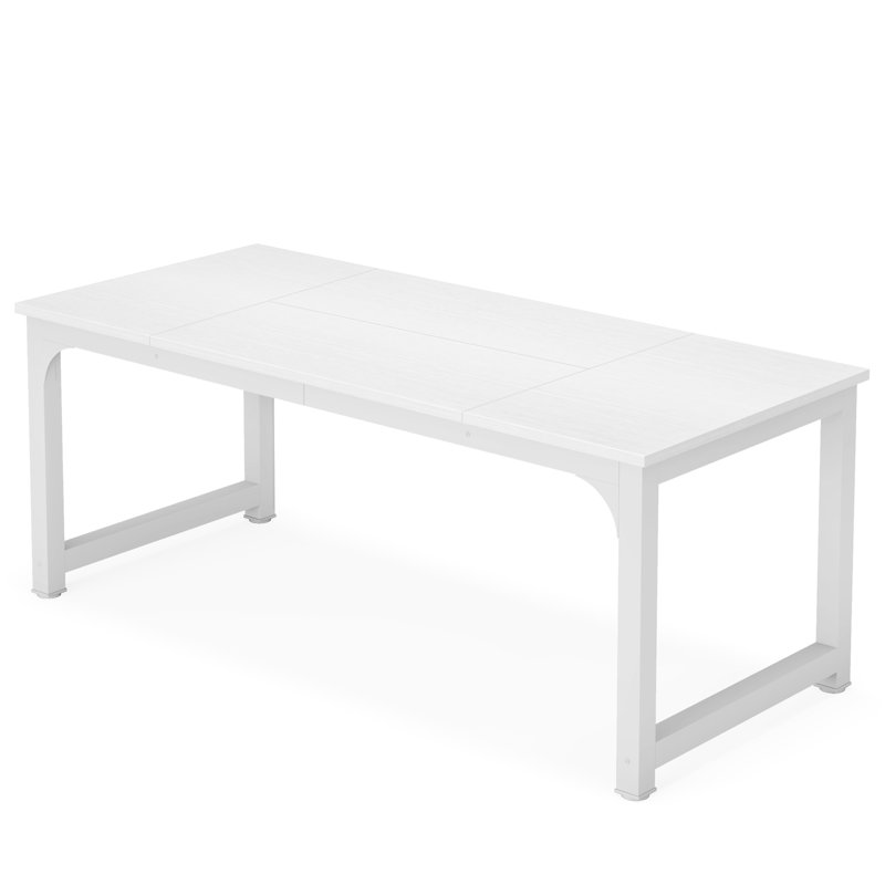 180cm Rectangle Conference Table, White, White 