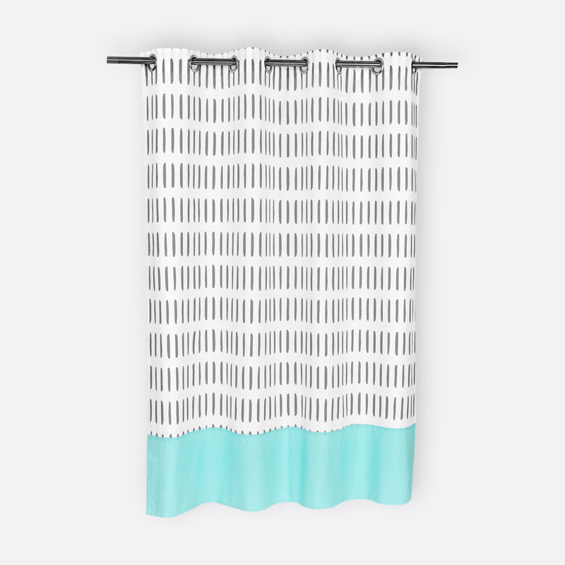 Graue Striche Cotton Room Darkening Curtain Pair, 135cm Width x 230cm Drop