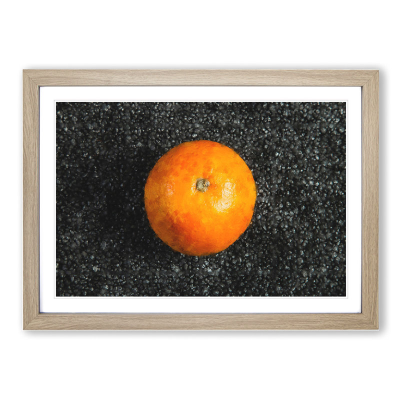 Orange Fruit - Picture Frame Painting, 48cm H x 65cm W x 2cm D, Oak Framed