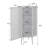 22.25'' Floor Coner Cabinet,Three Tiers With Tempered Glass Doors And Storage Shelves For Bathroom, Living Room And Bedroom (White)-1023103723