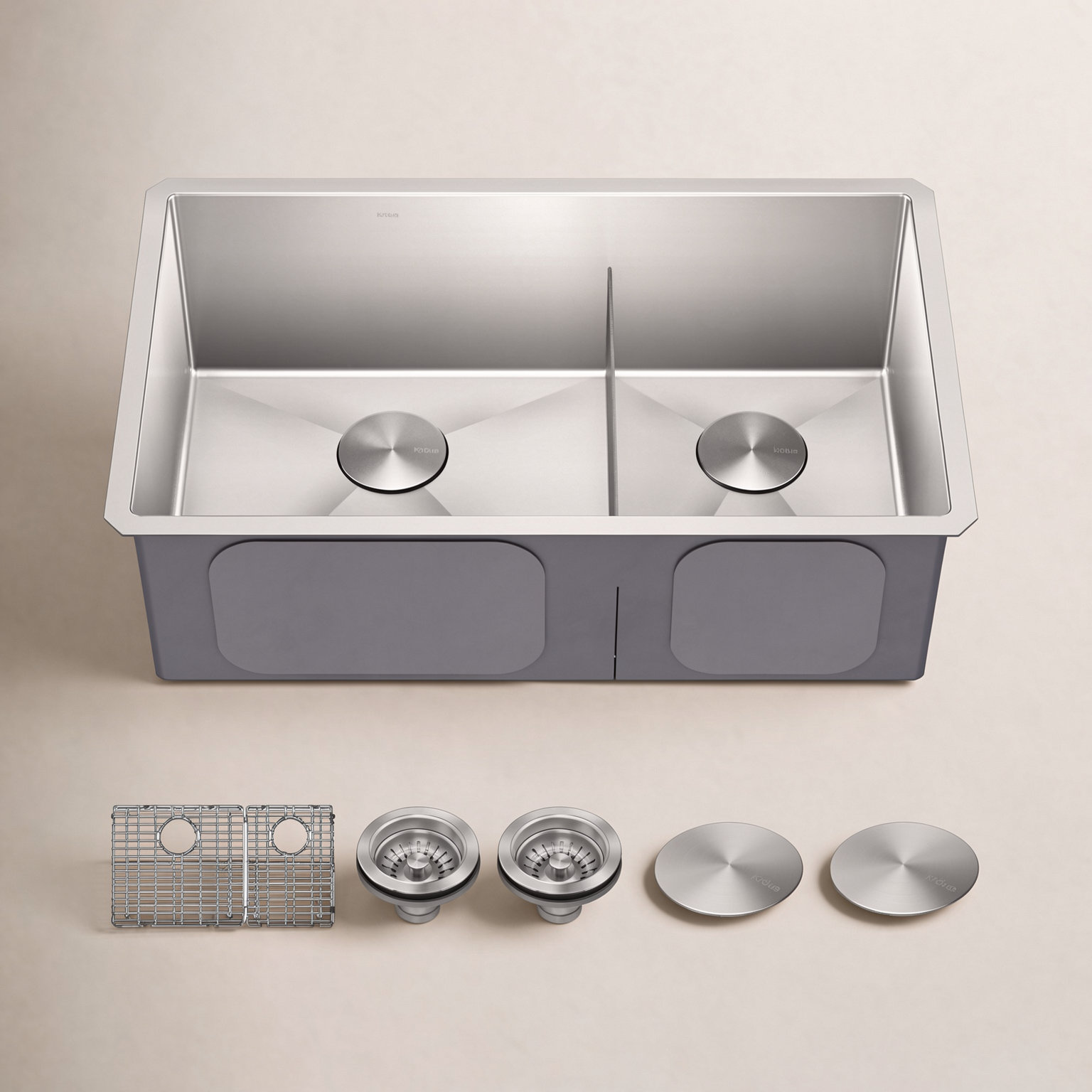 Standart PRO™ Undermount Double Bowl Sink, 10"H x 19"W x 32"L