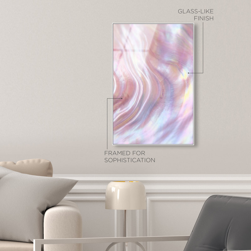 Iridescent Wave Print by Oliver Gal, 31"H x 21"W, White Floater Frame