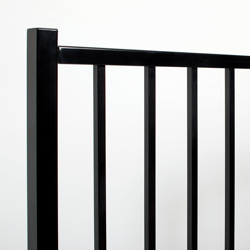 Versai Gloss Black Metal Gate, 48" H x 48" W x 1.5" D