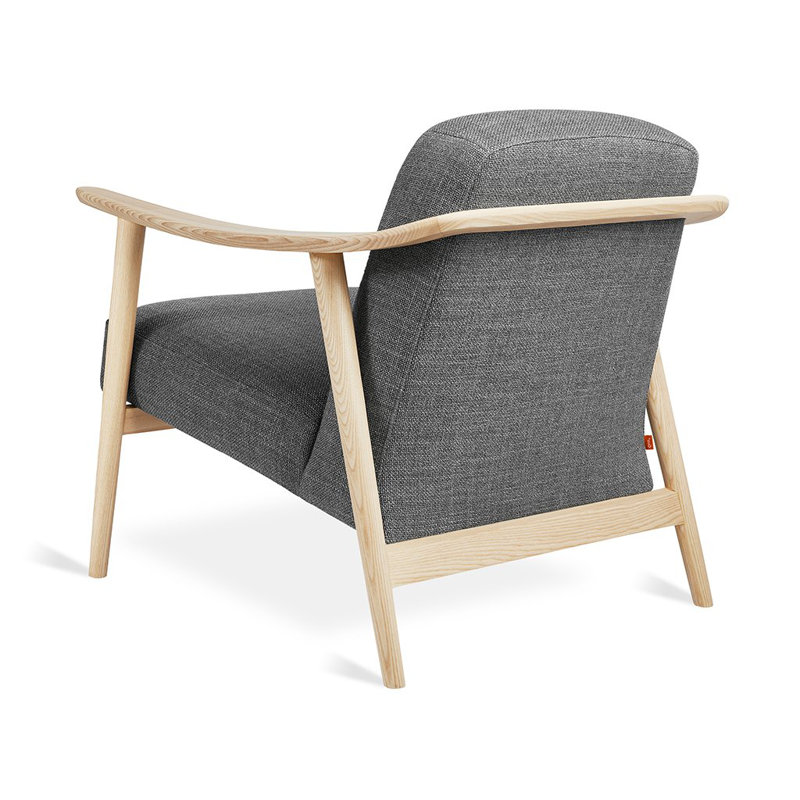 Chaise baltique, Bois de frêne naturel, Tissu natté performance étain Andorra