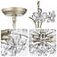 Lustre en cristal de champagne à 6 lumières 17,7 po Rosa