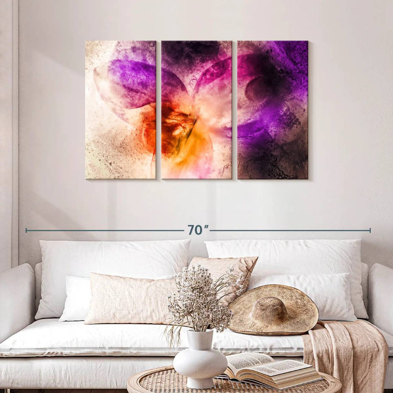 Motif floral abstrait Avery, H 28 po x l 45 po