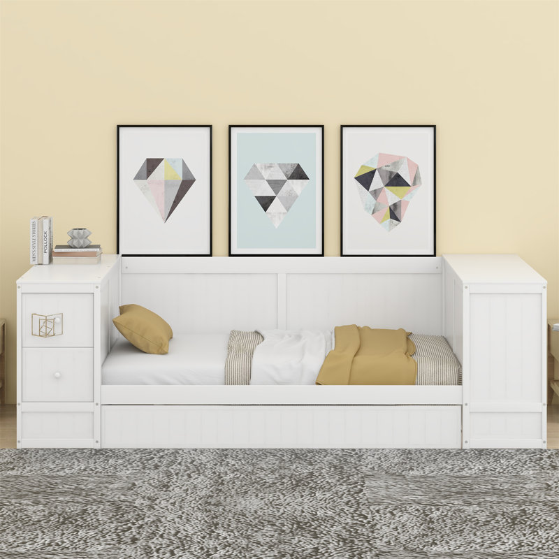 Jenea Slat Bed, White