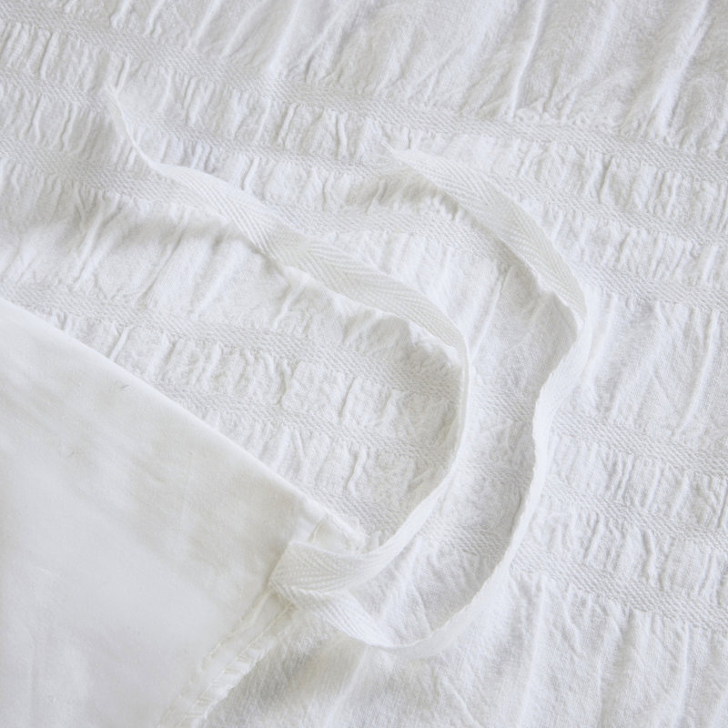 Housse de couette en coton blanc, housse de couette en coton blanc, Housse de couette double et 3 pièces supplémenta